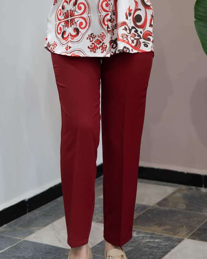 Pantalon droit – Couleurs vibrantes